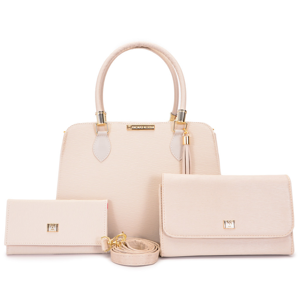 Bolsa Feminina Tote Angike Casual Média + Bolsa Tranversal Balada Corrente + Carteira em Oferta na Shopee