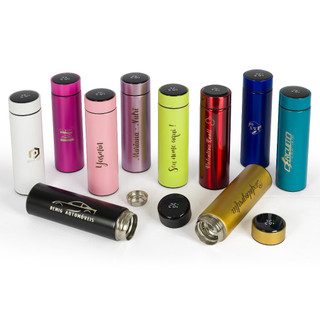 Garrafa Personalizada Térmica Em Aço Inox Led Digital 500ml