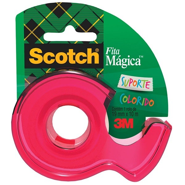 Fita Magica 19MM X 10M 3M SCOTCH C/ Dispenser Rosa