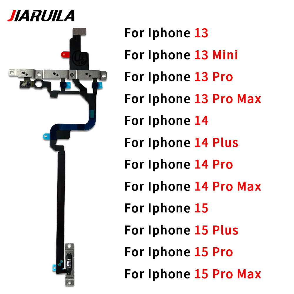 Novo Para Iphone 13 14 15 Pro Max 13 Mini Plus Ligar/Desligar Volume Cima Baixo Interruptor Botão Lateral Chave Fita Cab