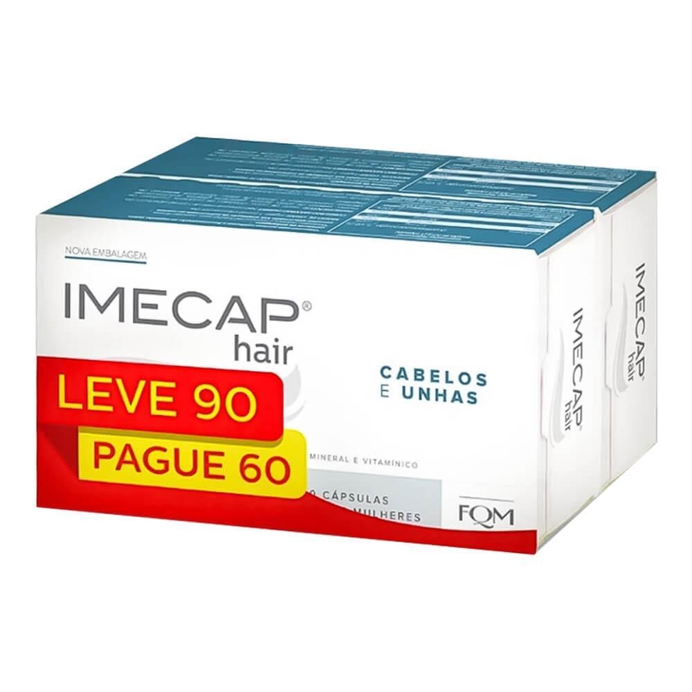 KIT IMECAP HAIR LEVE 90 PAGUE 60 CÁPSULAS - Health