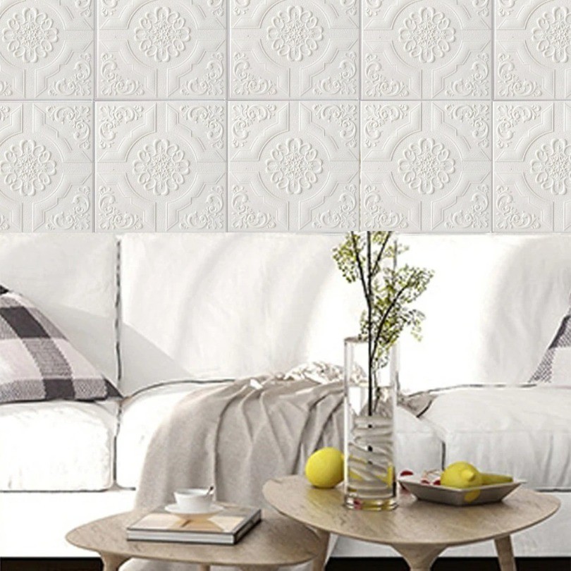 Marca Nova 1PCS 3D Auto-Adesivo Azulejos Adesivos Mosaicos De Pedra De Parede De Tijolo Espuma Macia Decoração De Casa Para Sala De Estar TV De Teto Artes