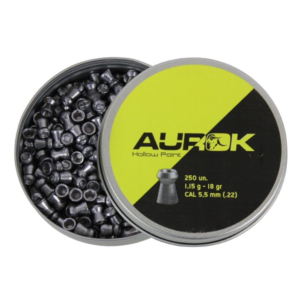 Chumbinho Hollow Point 5.5mm 250un. - Aurok - Sports & Outdoors