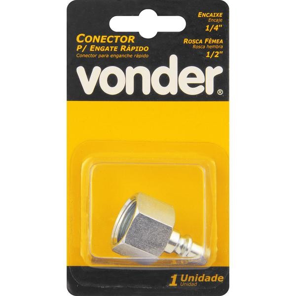 Conector Femea Rosca 1/4x1/2 com 1 peça Vonder