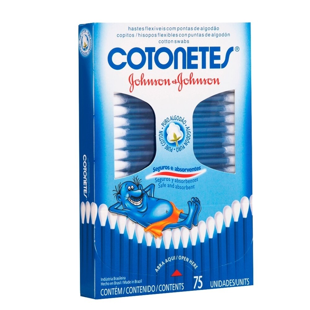 Hastes Flexiveis Cotonetes 75 Unidades em Oferta na Shopee