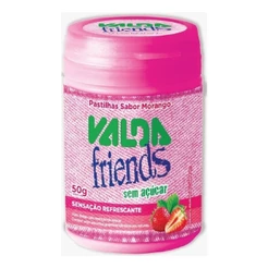 Pastilhas Valda Friends Sem Acucar Sabor Morango 50g