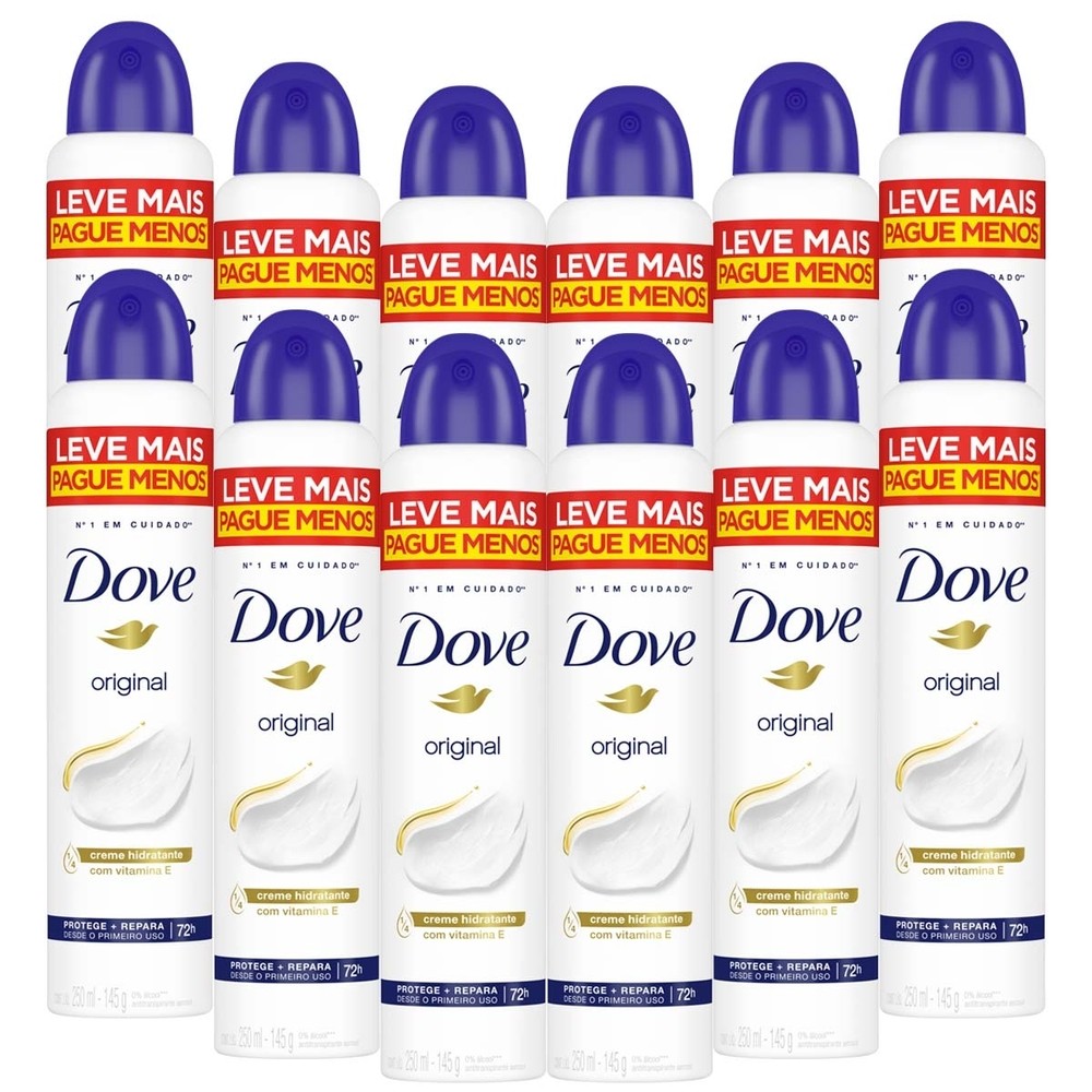 Kit 12 und Desod Dove Original 250ml - Beauty