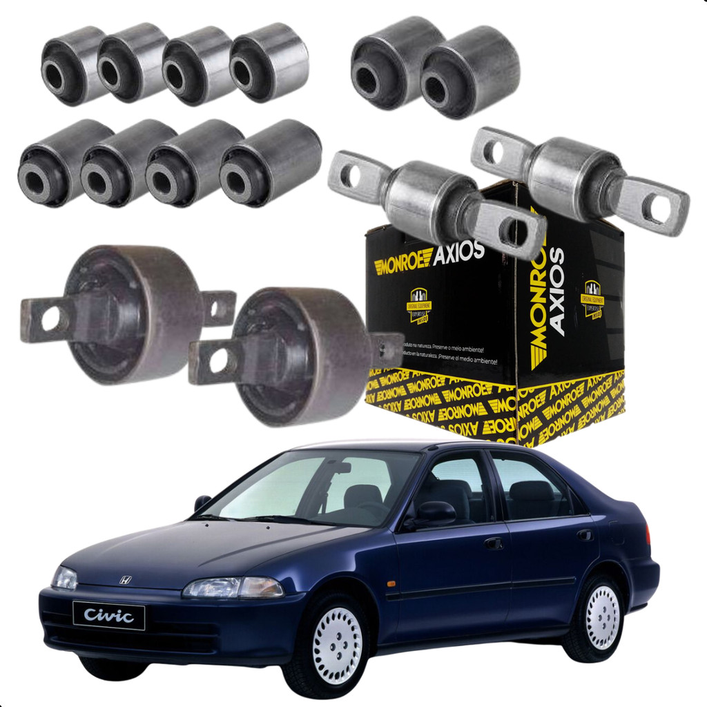 Kit 14 Bucha Axios Traseira Civic 92 93 94 95 96 97 98 99 00