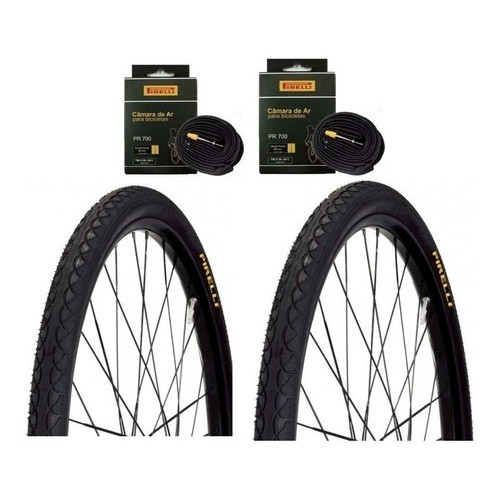 Par Pneu Bike Pirelli 700x45 Touring Serve Aro 29 + 2 Camara