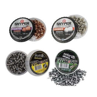 Kit 4 Chumbinho 5,5mm Diversos - Technogun em Oferta na Shopee