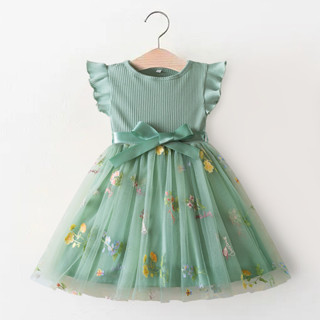 Vestido Infantil Adorável De Flores Para Meninas , Aniversário , Fada , Tule , De Princesa , Babados , Crianças E em Oferta na Shopee