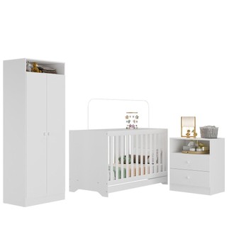 Quarto Infantil Completo Com Colchão Incluso Encanto Multimóveis Branco em Oferta na Shopee