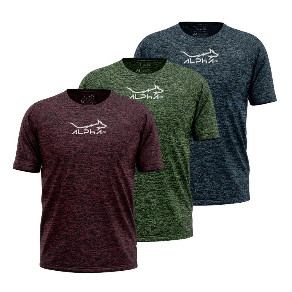Kit 3 Camisetas Fluid Move Dry Alpha Co Masculina - Sports & Outdoors