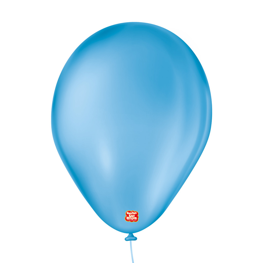Balões São Roque Azul Turquesa Liso 7 Pol Pc 50un #104352