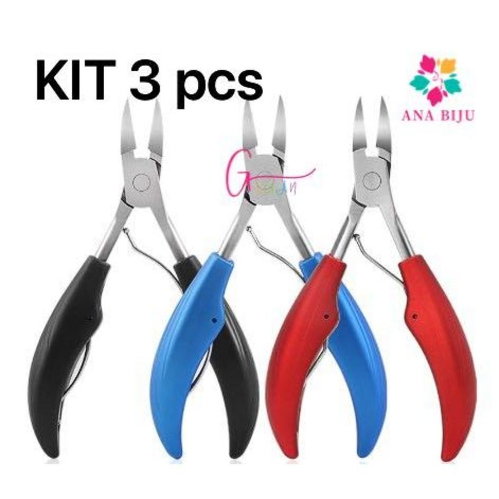 KIT 3 PCS Grande Alicate cortador de unhas Aço-INLIS ANA
