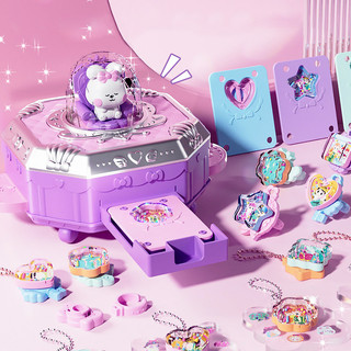 DIY Máquina De Fazer Jóias Brinquedos Pulseira Artesanato Conjunto Bonito Dos Desenhos Animados Coelho Caixa Mágica Artesanal Chaveiro Menina Brinquedo Presente