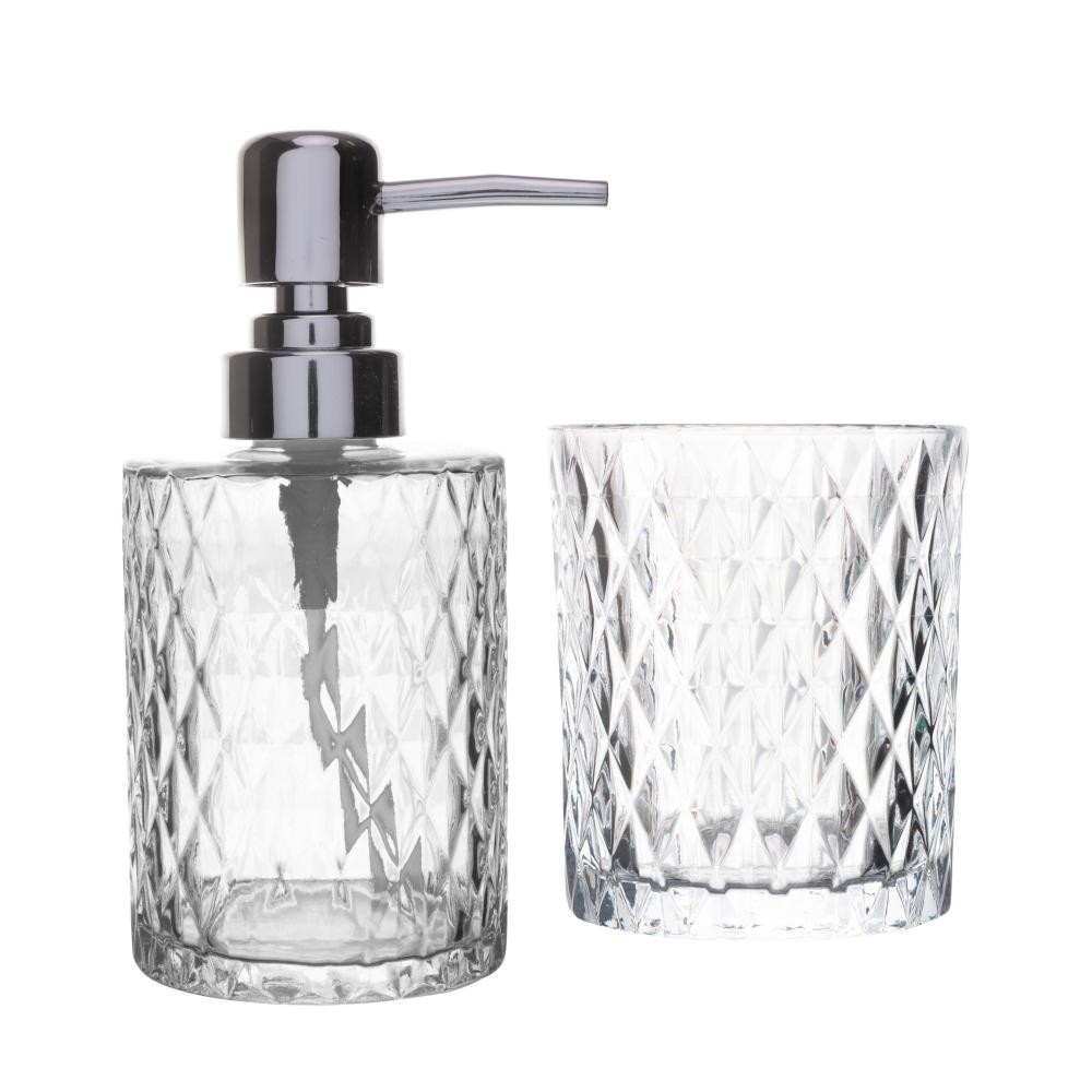 2 Peças para Banheiro Lyor Diamond de Vidro - Home & Living