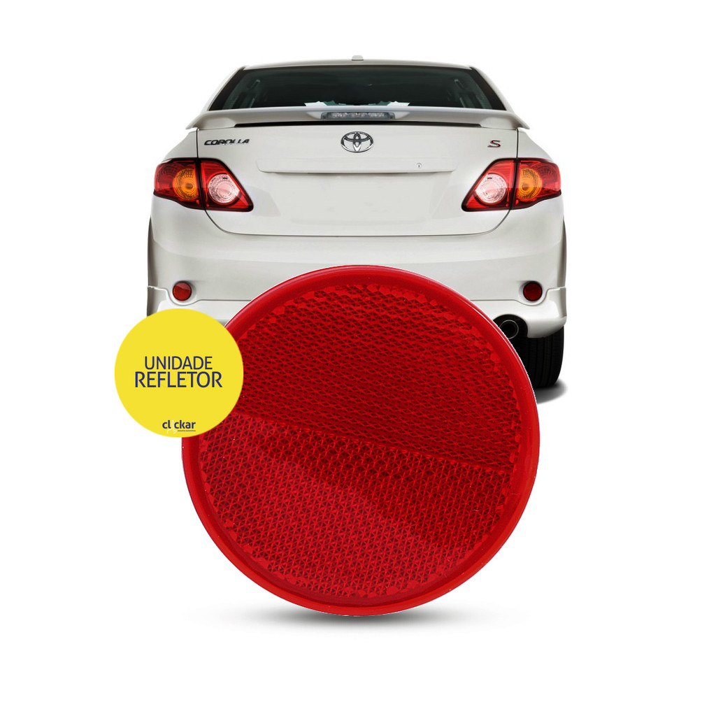 Refletor Lanterna Olho de Gato Para-Choque Traseiro Toyota Corolla 2008 2009 2010 2011
