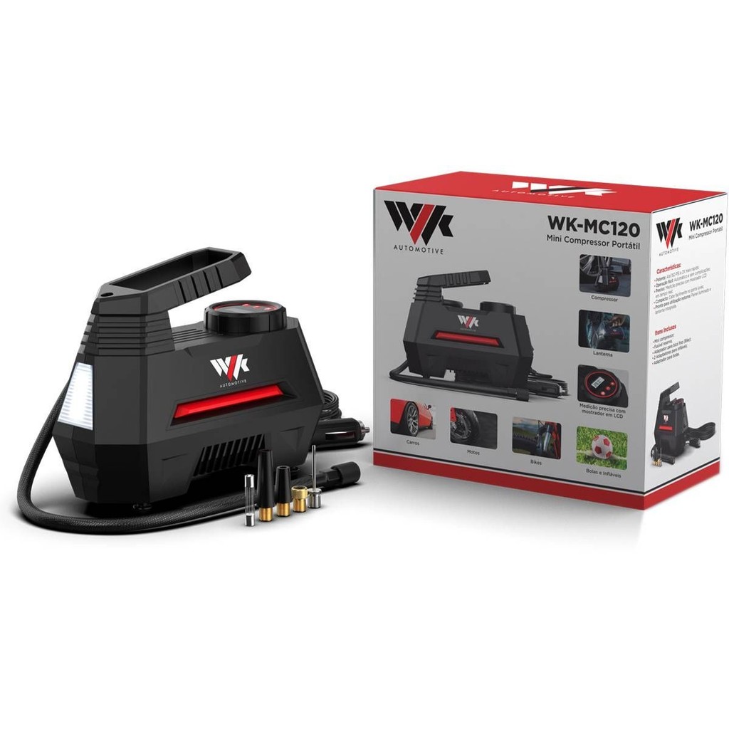 Mini Compressor de Ar Portátil 120W Automotivo 12V 150 PSI - Spare Parts and Accessories for Vehicles