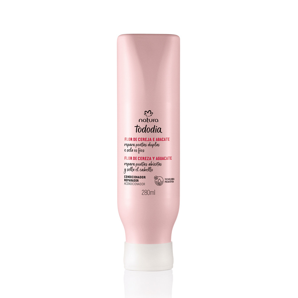 Condicionador Reparador Tododia Flor De Cereja E Abacate 280 Ml Natura Cabelo reparado Cheiroso Mulher Homem Banho