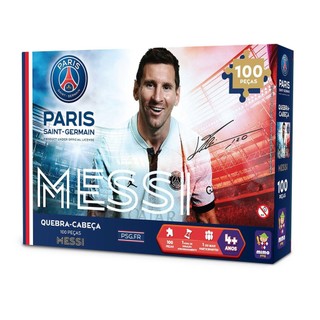 Quebra-Cabeça Colecionável PSG Messi 100 Peças - Mimo em Oferta na Shopee