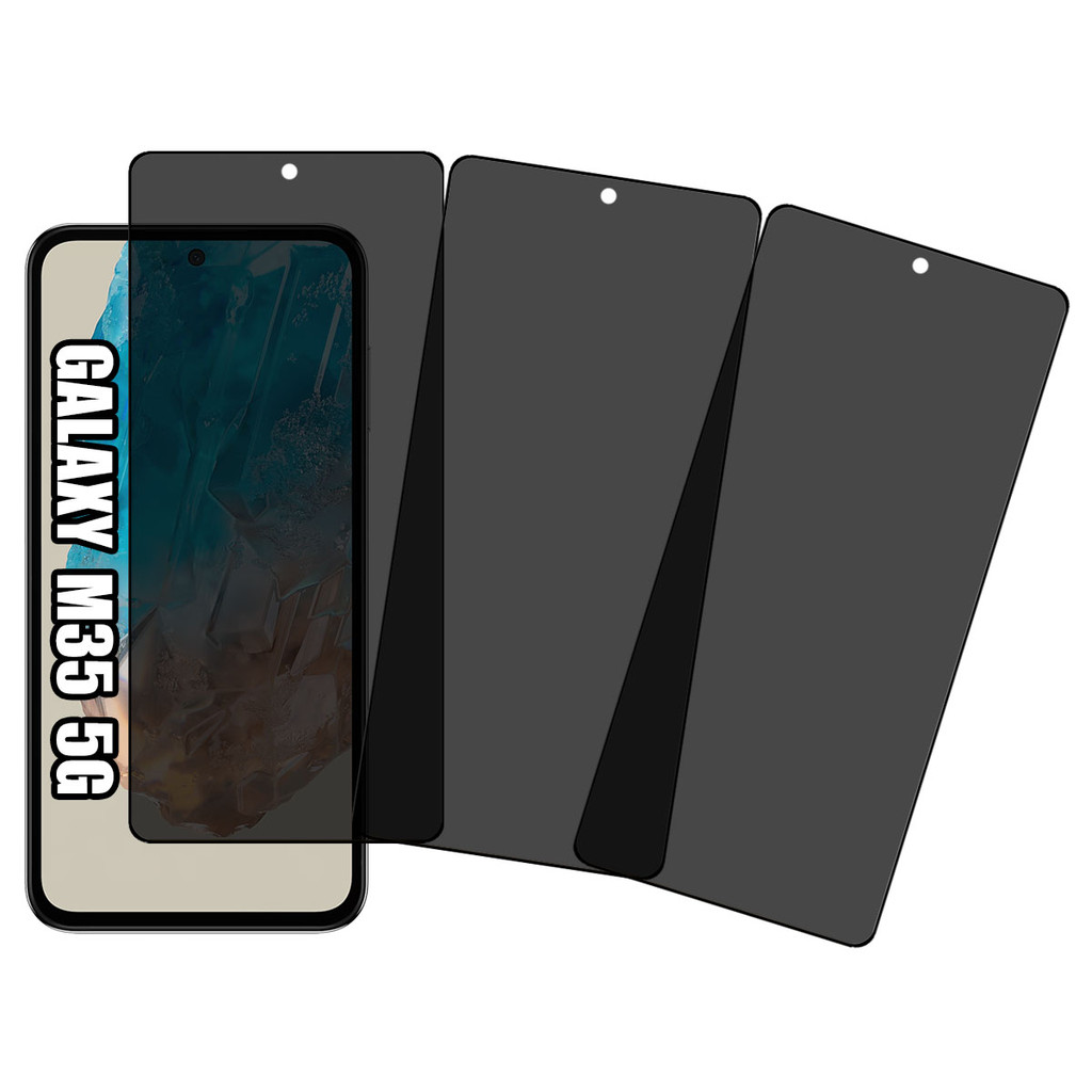 KIT 3 Películas de Privacidade 3D Para Samsung Galaxy M35 5G