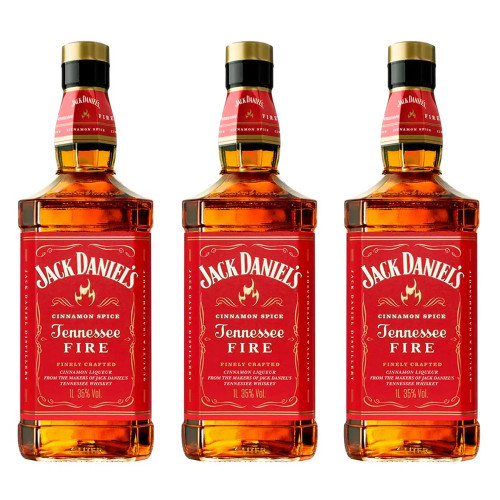 Whisky Jack Daniels Tennessee Fire 1L 3 Unidades em Oferta na Shopee