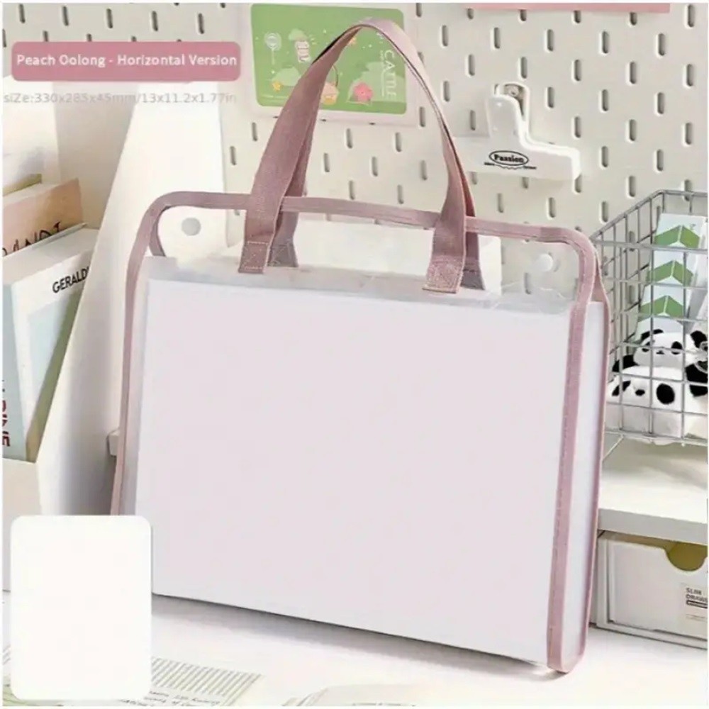Organizadora  A4 Bolsa  Portátil de Documentos: Impermeável, Transparente, Compartimento Multicamadas, Design Criativo