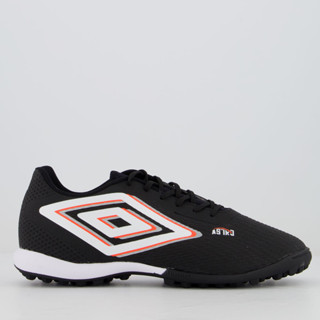 Chuteira Umbro Astro Club Society Preta e Laranja em Oferta na Shopee