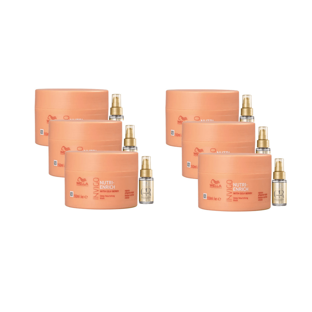Kit de 6 Máscaras Nutri Enrich 150ml e 6 Oil Reflections 30ml - Wella
