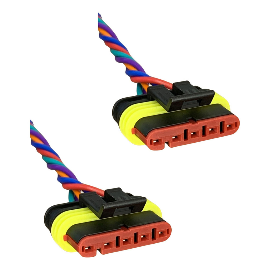 Kit 2x Chicote 5 Vias Lanterna Traseira Led Carreta Randon