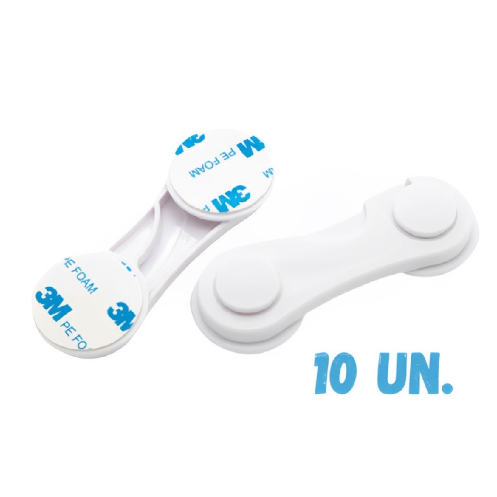 10 Und Trava de Gaveta e Porta Armario para Protecao de Bebes Adesivo