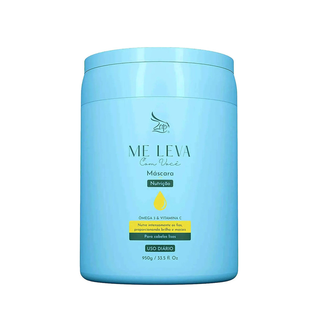 Máscara Nutrição Zap Me Leva Ômega 3 e Vitamina C Para cabelos Lisos 950gr