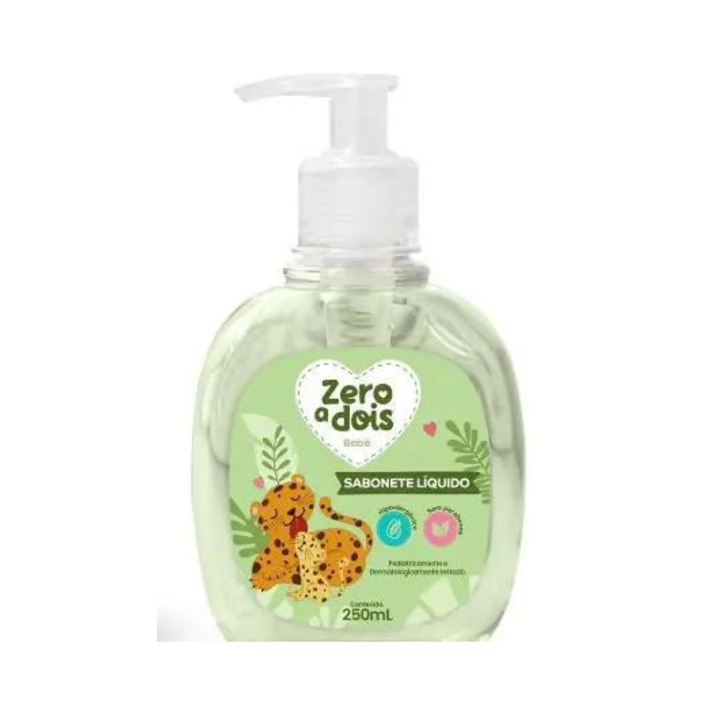 Sabonete Líquido Bebê Corpo Hipoalergênico 250ml Zero a Dois - Mom & Baby