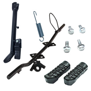 KIT ESTRIBO + CAVALETE LATERAL+BORRACHA ESTRIBO+MOLA+PARAFUSOS TITAN 160 em Oferta na Shopee