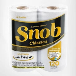 Papel Toalha Snob Pacote com 2 Rolos - 120 toalhas Limpeza Tattoo
