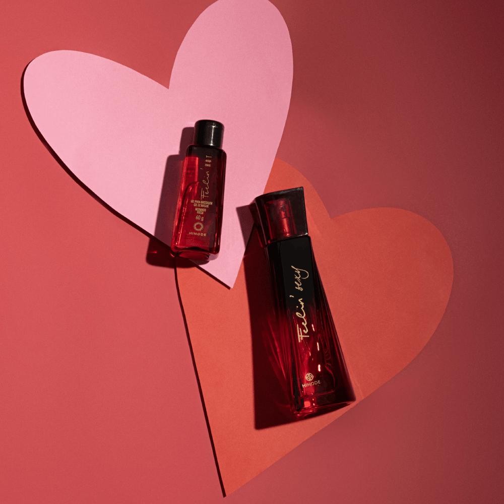 Presente Dia dos Namorados Kit Feelin Sexy For Her Perfume Feminino + Gel para Massagem Hinode