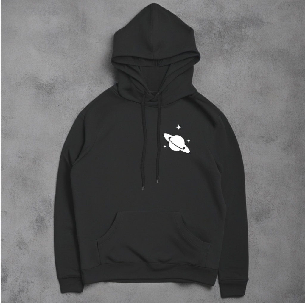 Moletom Planeta Saturno Estampado Confortável Estiloso Canguru Flanelado Masculino Feminino Gael Shop