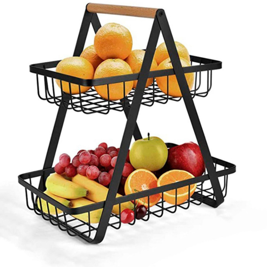 Fruteira De Mesa 2 Andares Organizador Multiuso Metal Aramado em Oferta na Shopee