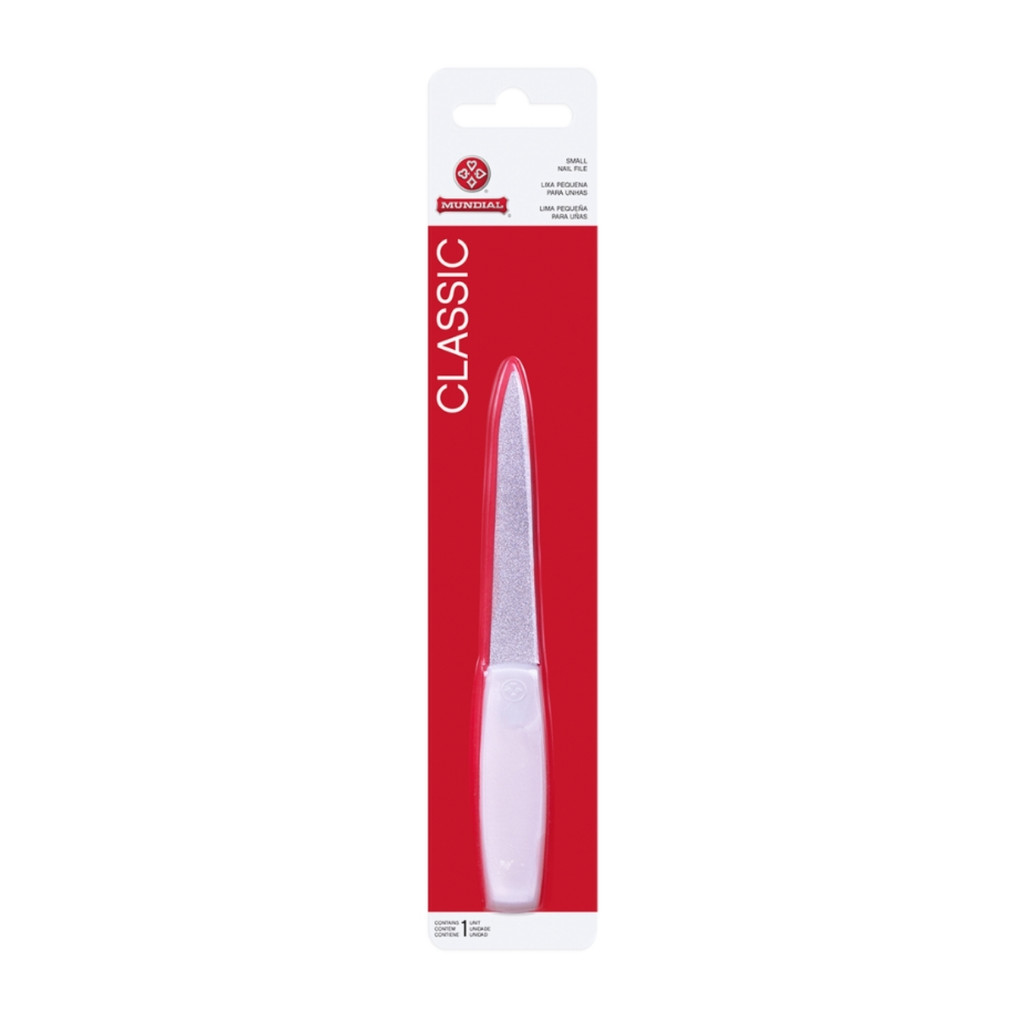 Lixa Para Unhas Metálica Inox Classic Pequena Mundial 12,7cm