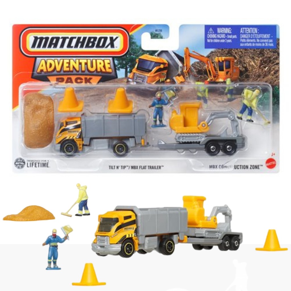 Miniatura De Metal Matchbox Hitch E Haul Zona De Construção - Mom & Baby