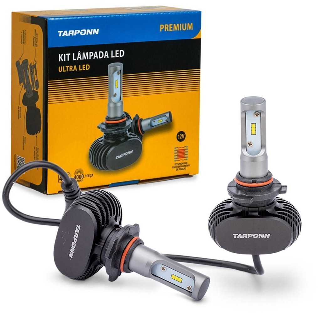Kit Lâmpada Ultra Led Premium HB4 40w 8000lm 6000k Tarponn em Oferta na Shopee