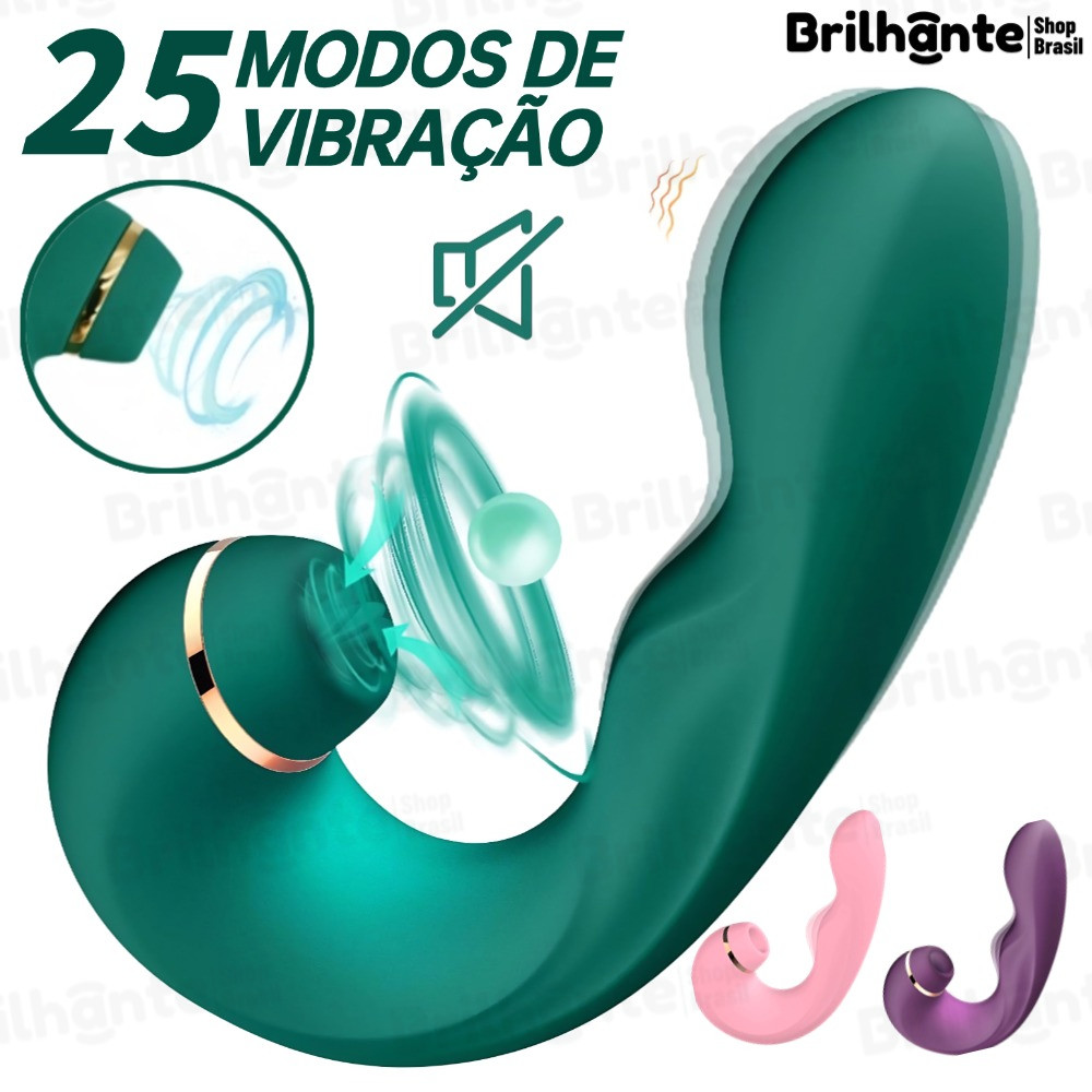 Vibrador e Estimulador Clitoriano Recarregável Miltifuncional 3 Em 1 ZDB-25