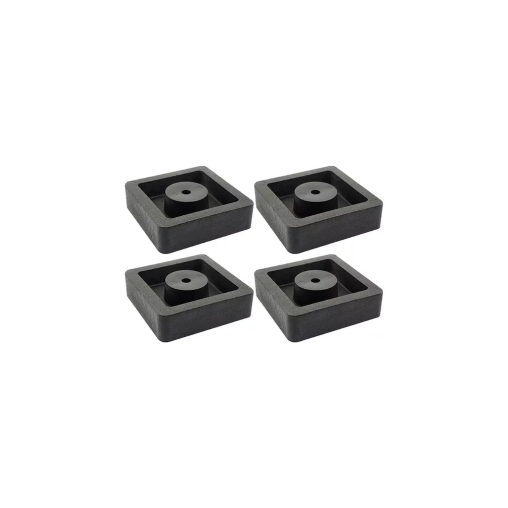 CALÇO COXIM QUADRADO BORRACHA CONDENSADORA SPLIT 10X10 KIT 4