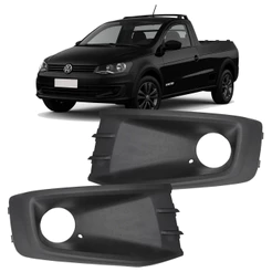 Grade Moldura Farol de Milha Preto Com Furo Saveiro G6 2014 2015 2016