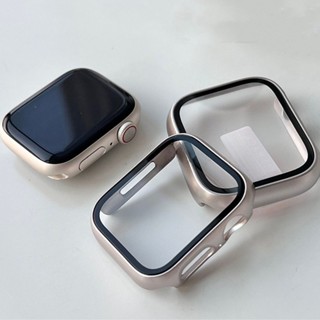 Capa case acrílico com vidro compativel apple watch utral 38 40 41 42 44  45 MM em Oferta na Shopee