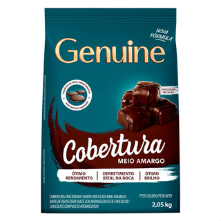 Cobertura Chocolate Fracionada Meio Amargo 2,05Kg Genuine em Oferta na Shopee