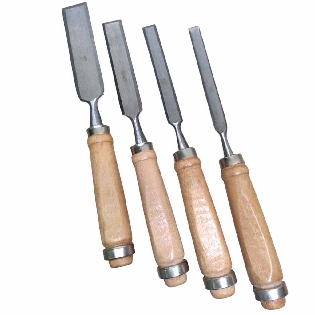 Formão Cabo de Madeira Jogo com 4 pcs 3/8 a 1 Pol Esculpir ++Shoyyi++