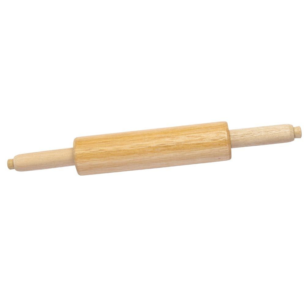 Rolo de Madeira para Abrir Massas 43cm Pizzas Pães Biscoitos Utensílio Cozinha