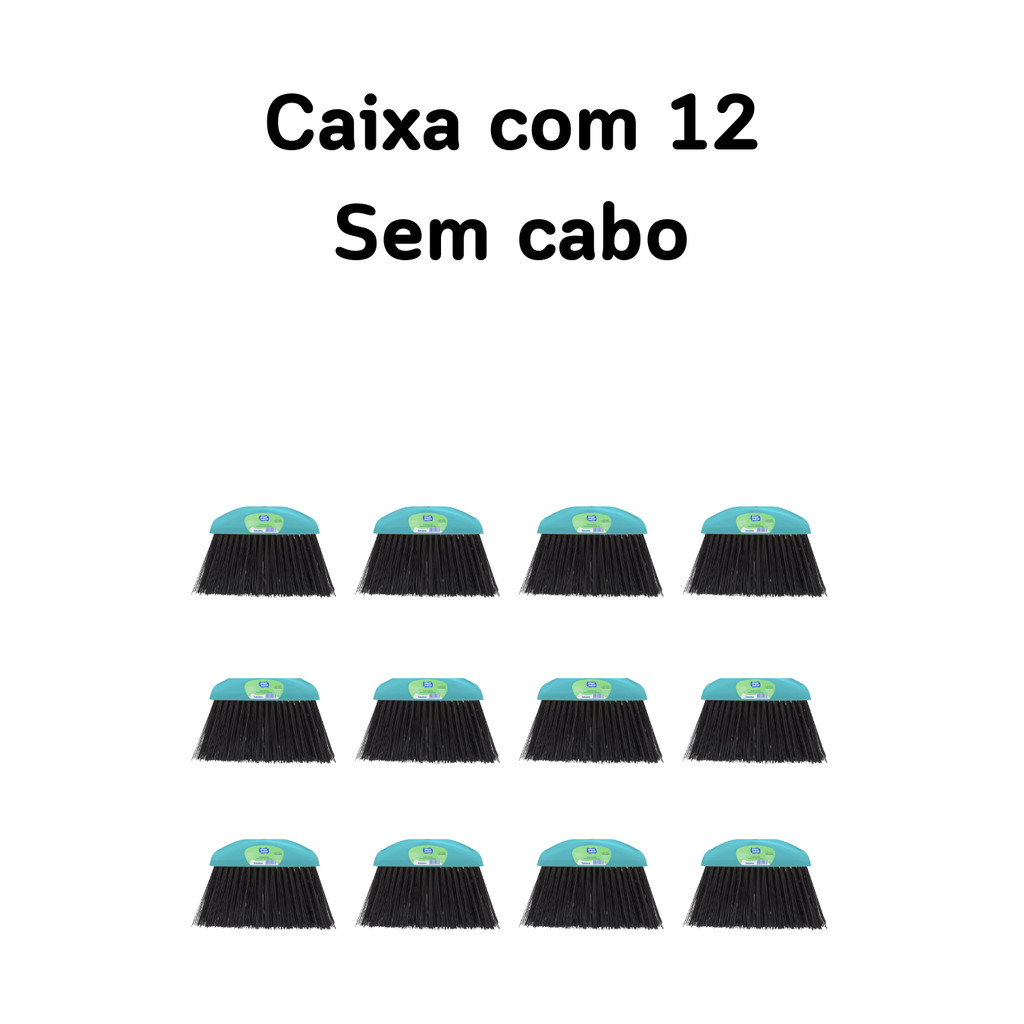 Vassoura Savana Limpamania Sem Cabo - Caixa com 12